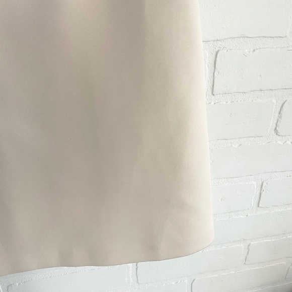 MaxMara Weekend Mini Skirt Jersey Cotton blend Stretch Hidden back zip Cream S - Picture 4 of 13